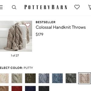 Colossal Handknit Throw Blanket / Pottery Barn